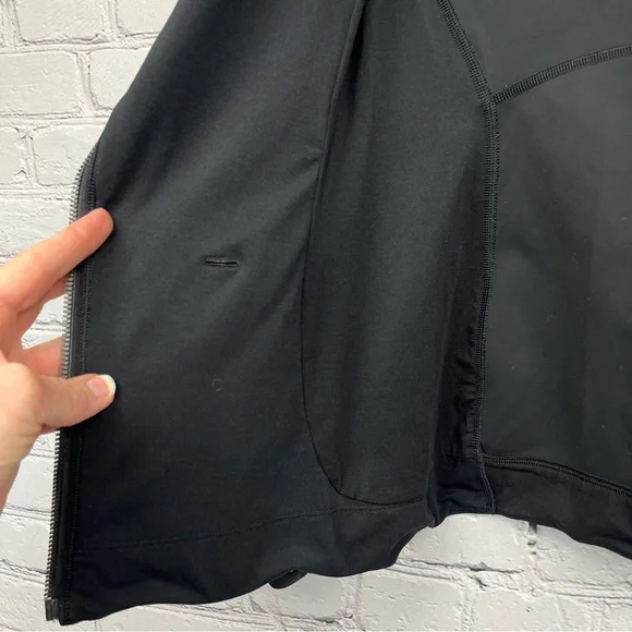 Lululemon Every Journey Hoodie Asymmetrical Zip Black Sz 2
